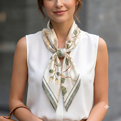 Silk Floral Square Scarf