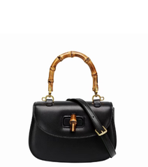 Gorgeous Elegant Designer Inspired Real Leather Baboo Handle Satchel Bag for Fashionable Women
