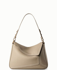 High-End Designer Inspired Geometric Shoulder Crossbody Bag from Top Layer Cowhide Leather