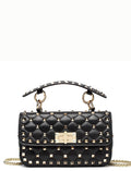 Stunning Luxury Looking Studded Shoulder Crossbody Bag from Real High Quality Leather