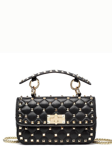 Stunning Luxury Looking Studded Shoulder Crossbody Bag from Real High Quality Leather