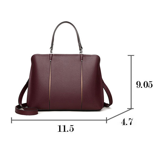 Clara Bordeaux Structured Tote