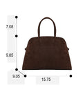 Luxury Looking Designer Inspired Large Capacity Satchel Bag from Real Suede for Fashion Forward Women