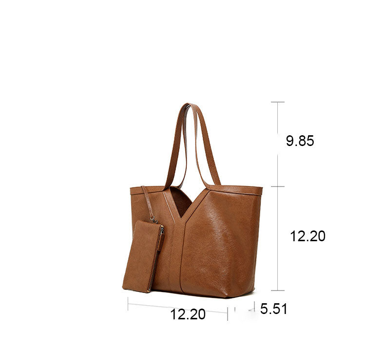 Fashionable Luxury Designer Inspired Tote Shoulder Bag from High Quality Leather for Trendy Women