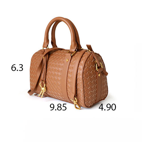 Sac Boston tissé tendance et tendance en cuir de vachette de qualité supérieure