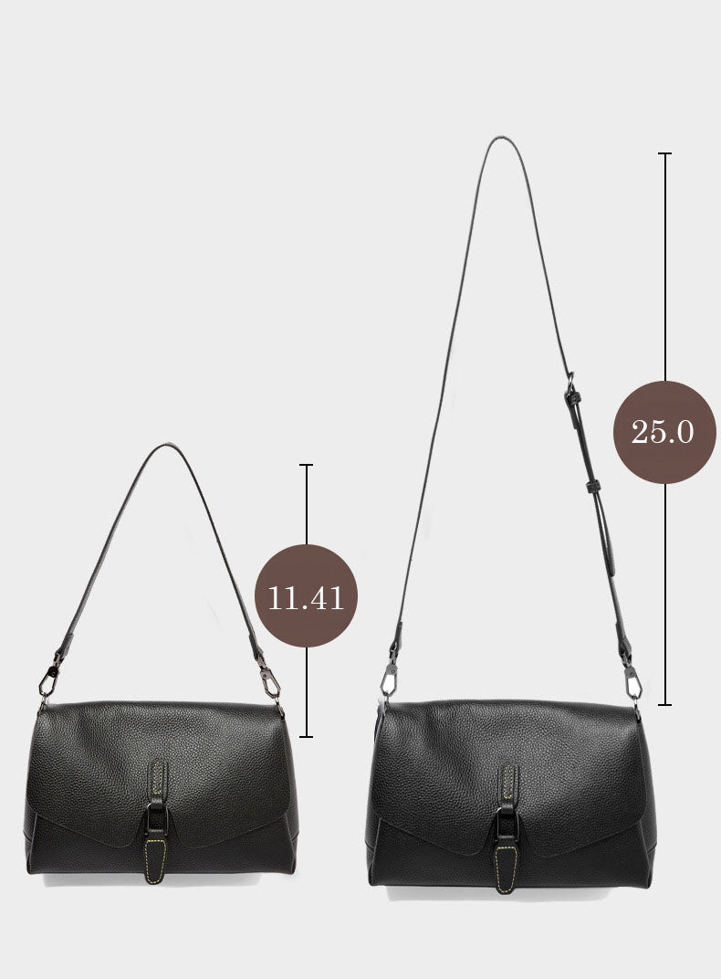 Elegant Luxury Looking Designer Inspired Crossbody Bag from Real Leather with Detachable Strap