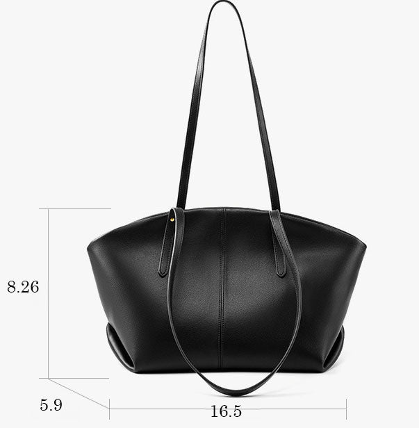 Elegant Practical Luxury Looking Designer Inspired Large Capacity Real Leather Tote Shoulder Bag