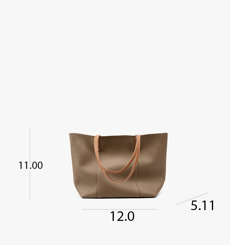 Sac fourre-tout confortable et de grande capacité, idéal pour une utilisation quotidienne, inspiré du design, en cuir de vachette de qualité supérieure