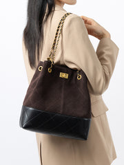 The Kensington Two-Tone Quilted Shoulder Bag