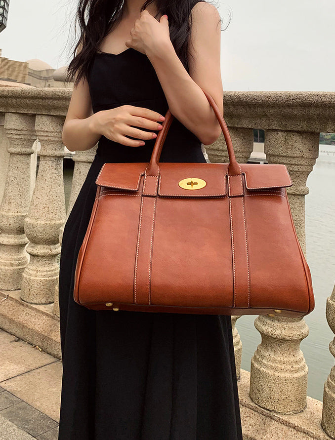 Elegant Luxury Looking Designer Inspired Satchel Shoulder Bag from 100% Real Cowhide Leather