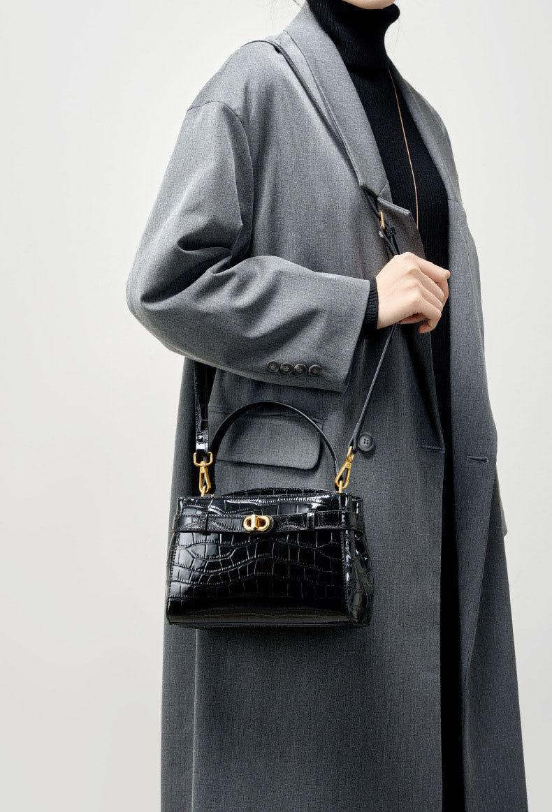 Ava Noir Satchel Bag