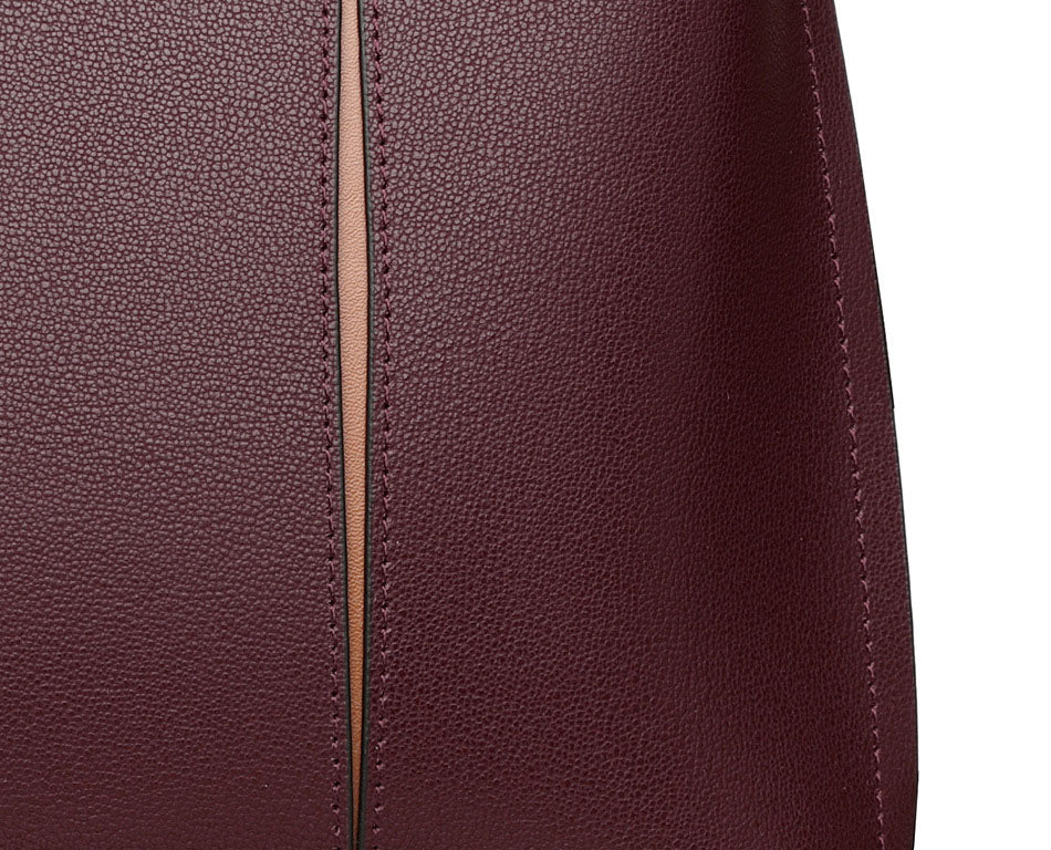 Clara Bordeaux Structured Tote