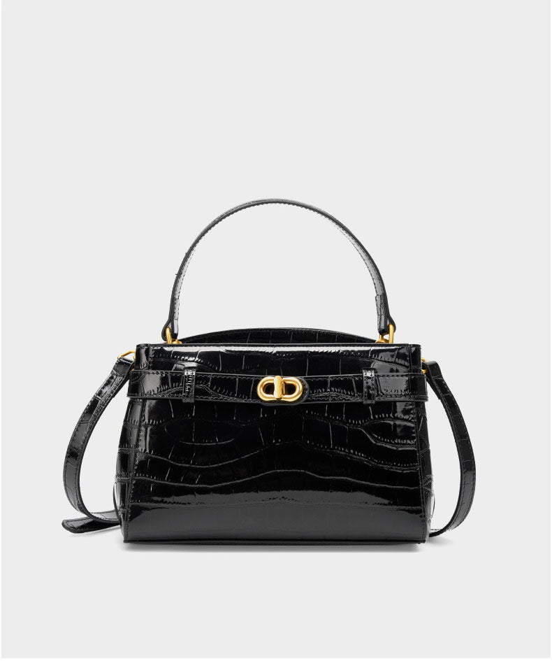 Ava Noir Satchel Bag