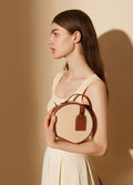 High-End Designer Inspired Bisquit Crossbody Bag from Top Quality Leather for Fashionable Girls