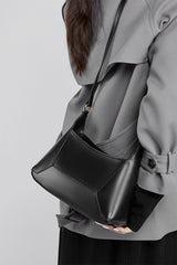 Chained Leather Shoulder Crossbody Bag