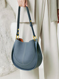 Elegant Crescent-Shaped Leather Crossbody Bag – Stylish, Versatile & Timeless Shoulder Purse