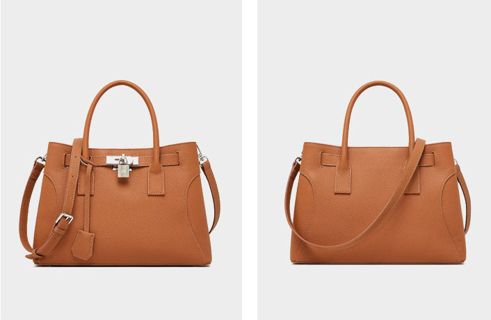 Luxe Lock Leather Tote