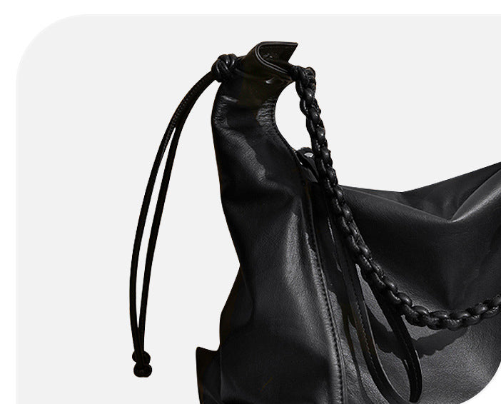 Elegant Large Capacity Leather Shoulder Hobo Bag – Stylish & Versatile Everyday Accessory