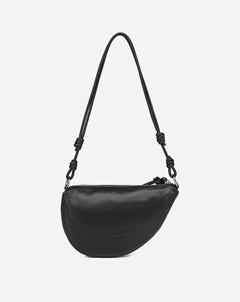 Fashionable Designer Inspired Dumpling Crossbody Shoulder Bag from High Quality Leather