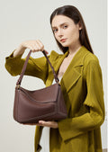 High-End Designer Inspired Geometric Shoulder Crossbody Bag from Top Layer Cowhide Leather