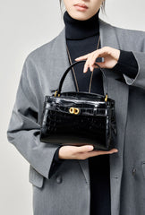Ava Noir Satchel Bag