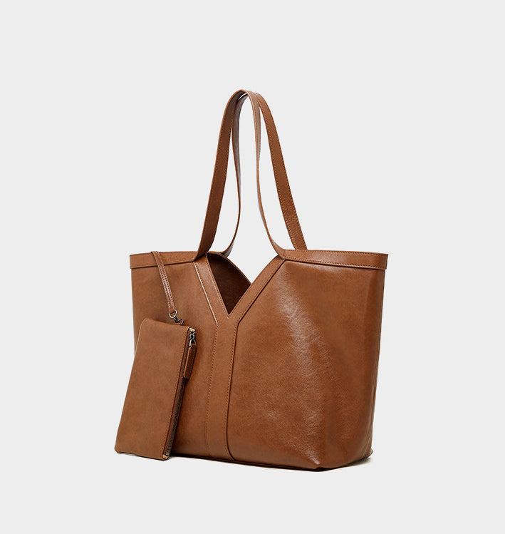 Fashionable Luxury Designer Inspired Tote Shoulder Bag from High Quality Leather for Trendy Women