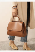 Elegant Practical Designer Inspired Large Capacity Shoulder Crossbody Bag from Real Leather