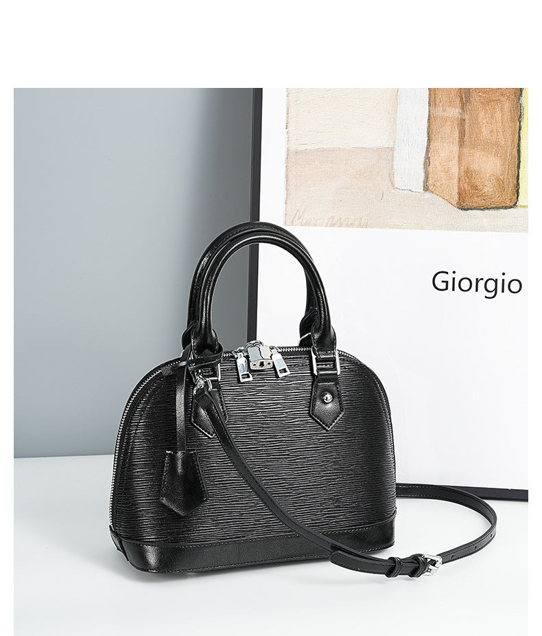 Elegant Classic Luxury Looking Designer Inspired Satchel Crossbody Bag with Detachable Strap