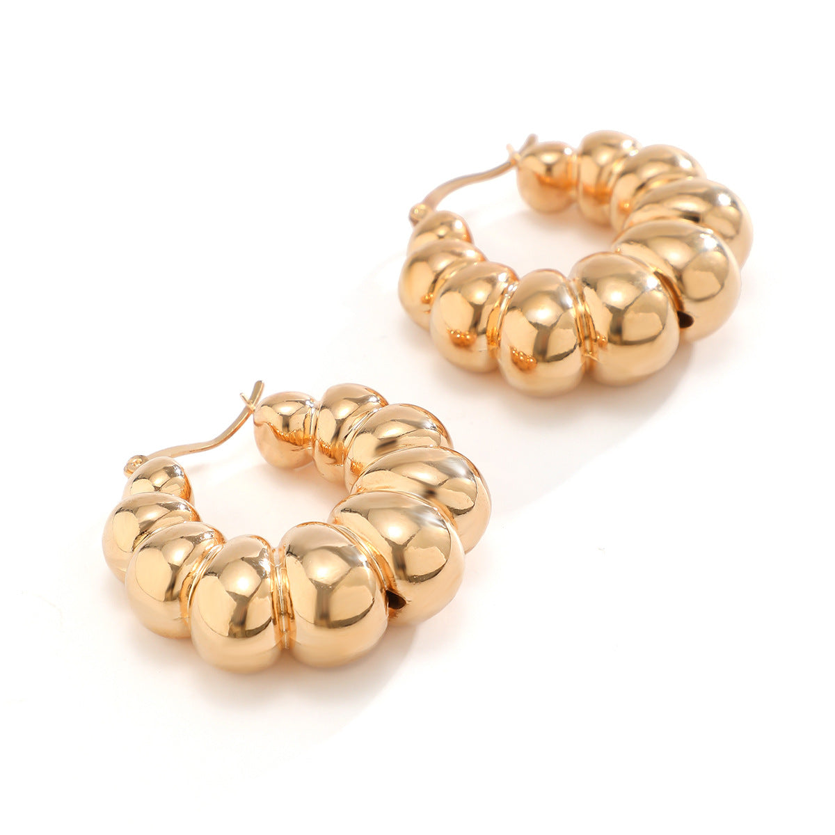 Bubble Drop Hoop Earrings