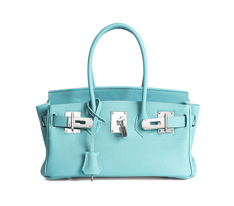 Azure Luxe Lock Tote