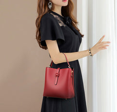 Casual Leather Shoulder Crossbody Bag with Guitar Strap