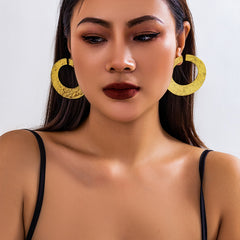 Vintage Punk Large Circle Hoops Earrings