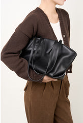 Elegant Practical Luxury Looking Designer Inspired Large Capacity Real Leather Tote Shoulder Bag