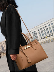 Noir Élégance Structured Satchel