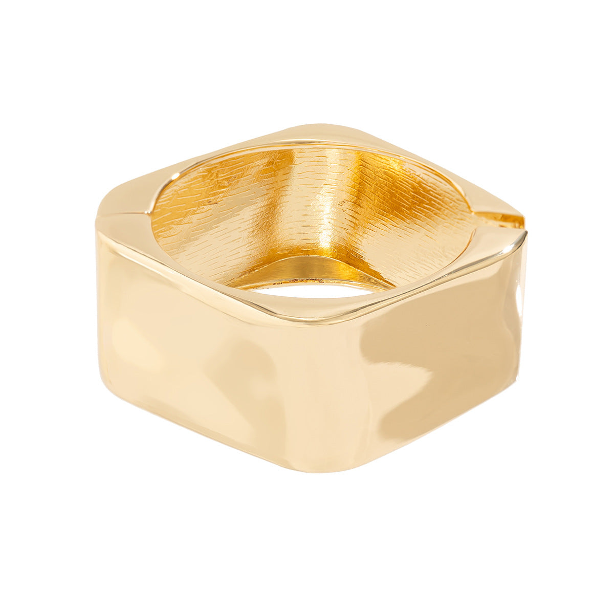 Big Bold Geometric Gold and Silver Tone Cuff Bracelet – Modern Elegance Redefined