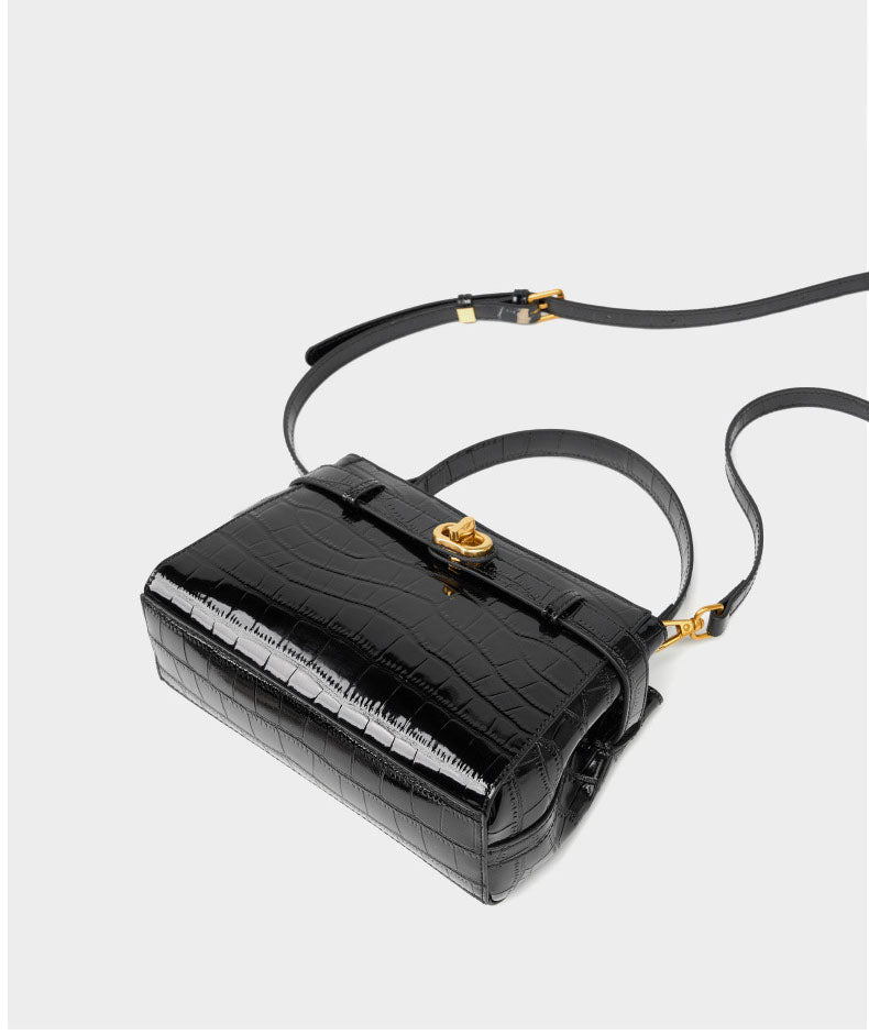 Ava Noir Satchel Bag