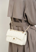 Timeless Classic Designer Inspired Chained Crossbody Bag from 100% Real Leather