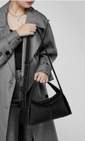 Elegant Real Leather Crossbody Shoulder Bag with Versatile Design and Detachable Strap for Fashionable Girls