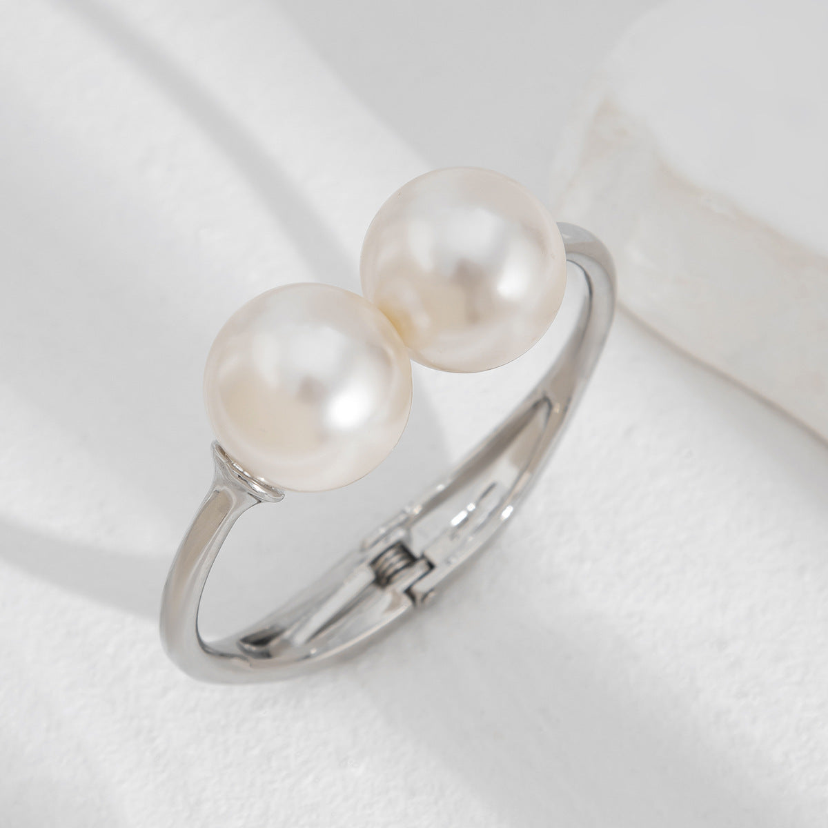 Classic Oversized Pearl Cuff Bracelet for Fashion Forward Girls