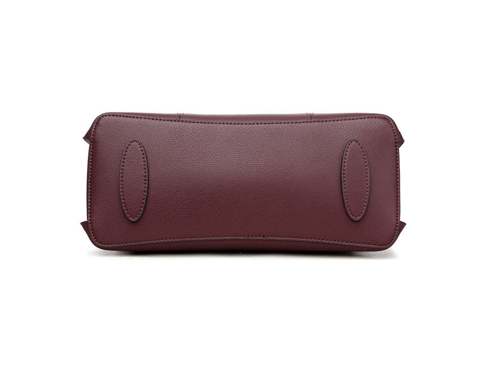Clara Bordeaux Structured Tote