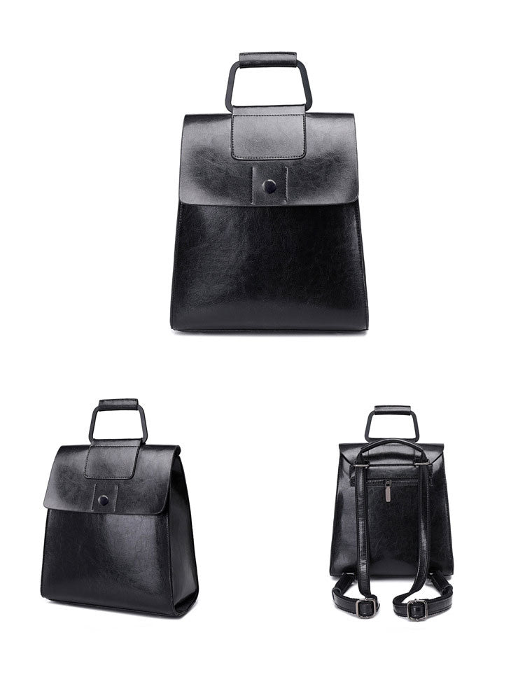 High-End Large Capacity Premium Top Layer Leather Backpack – Stylish, Durable, and Timeless