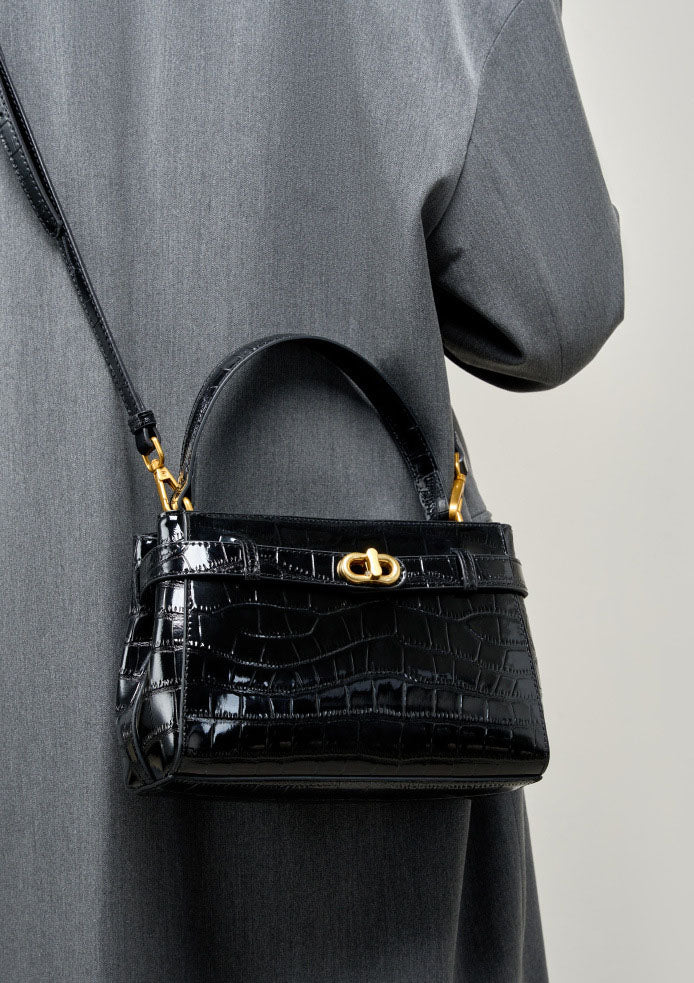 Ava Noir Satchel Bag