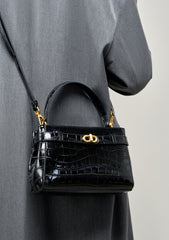 Ava Noir Satchel Bag