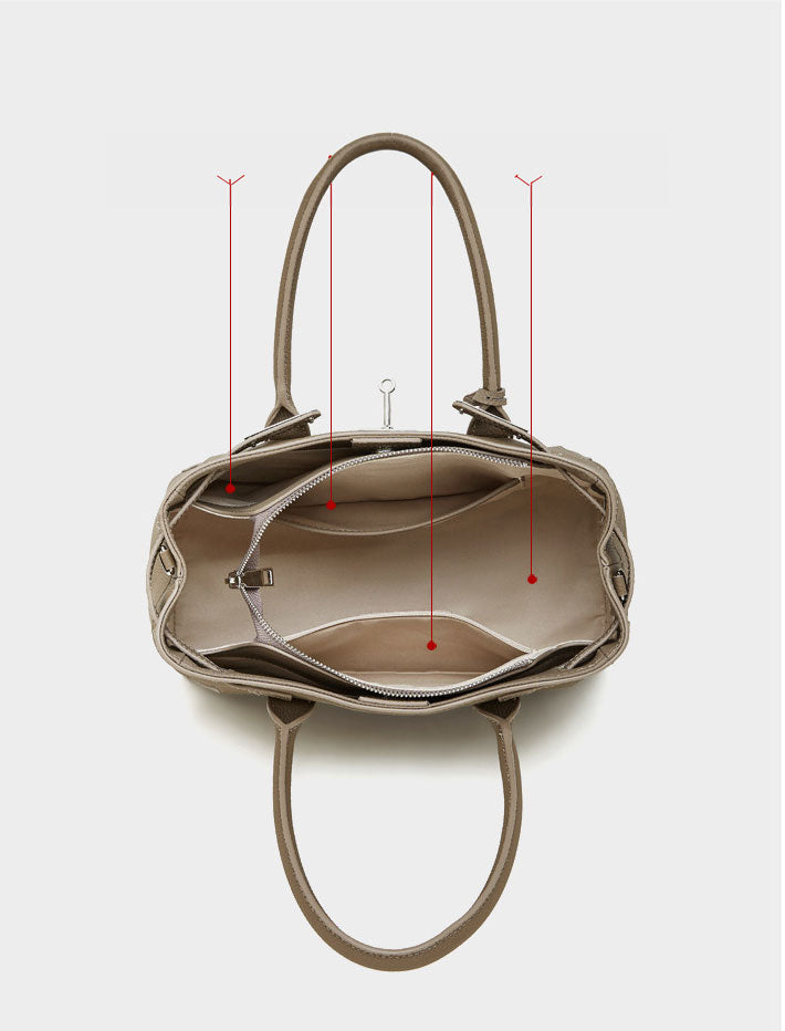 Luxe Lock Leather Tote