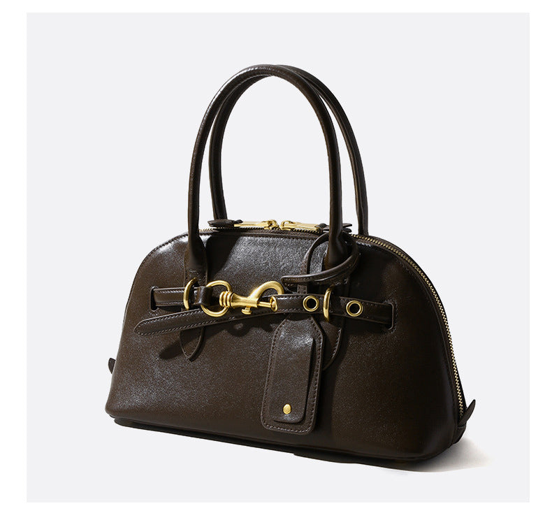 Luxury Leather Satchel Bag High-End Style & Timeless Elegance with Detachable Strap