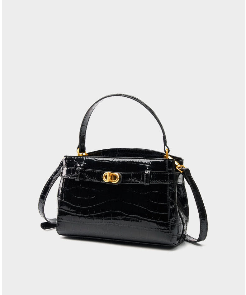 Ava Noir Satchel Bag