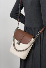 High Quality Leather Chained Crossbody Shoulder Bag