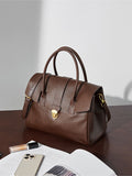 High-End Classic Comfortable for Work and Every Day Use Large Capacity Satchel Crossbody Bag from Top Layer Leather