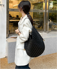 Leather Woven Shoulder Bag