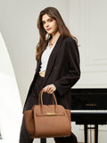 Gorgeous Timeless Luxury Looking Designer Inspired Large Capacity Satchel Shoulder Bag from Real Leather